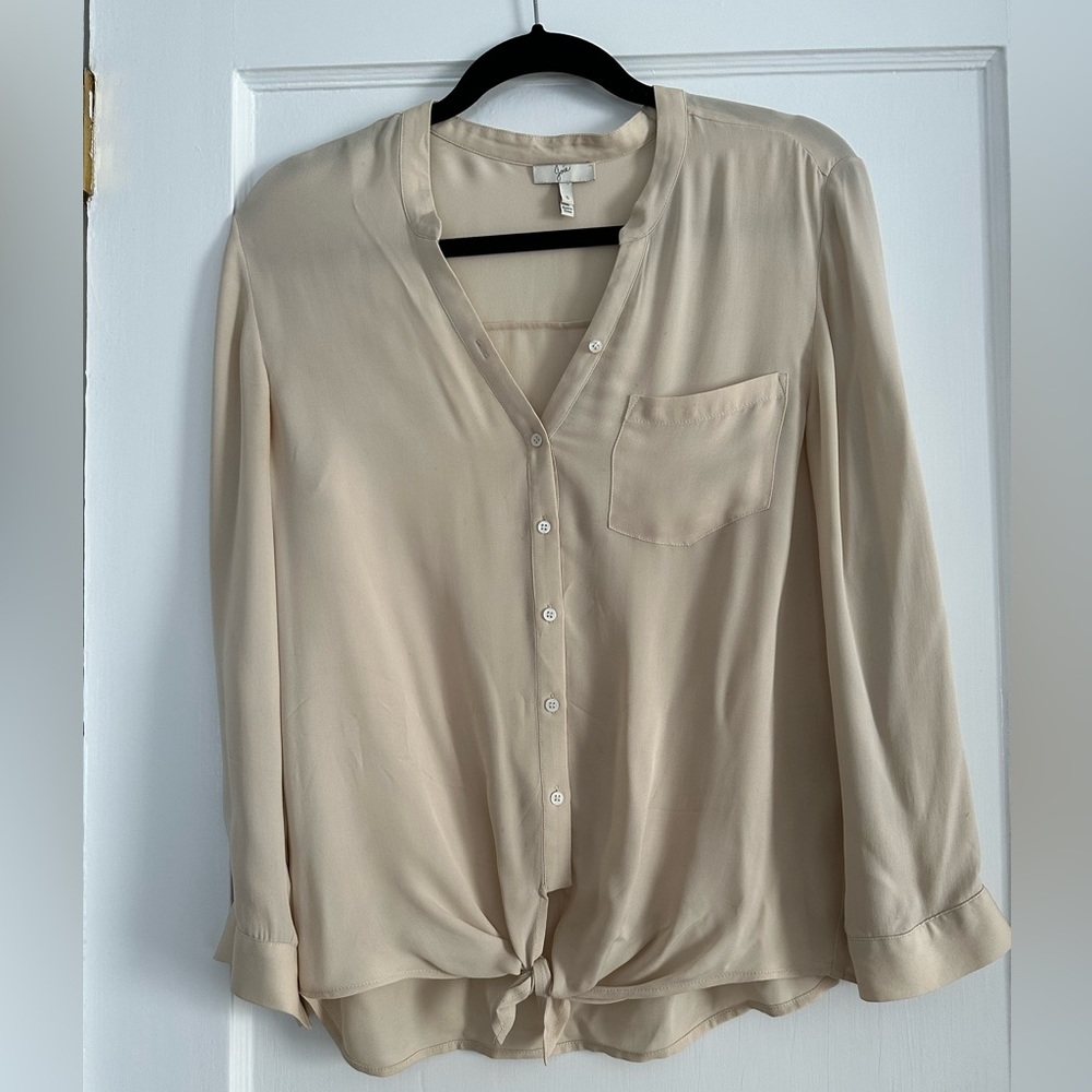 Joie size S beige silk top
